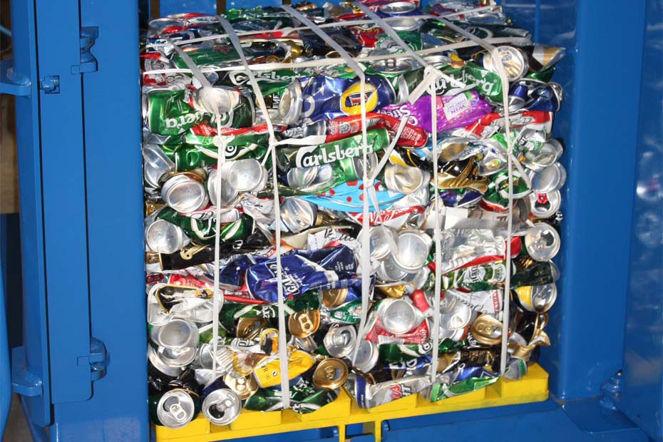 a bale of aluminium drinks cans